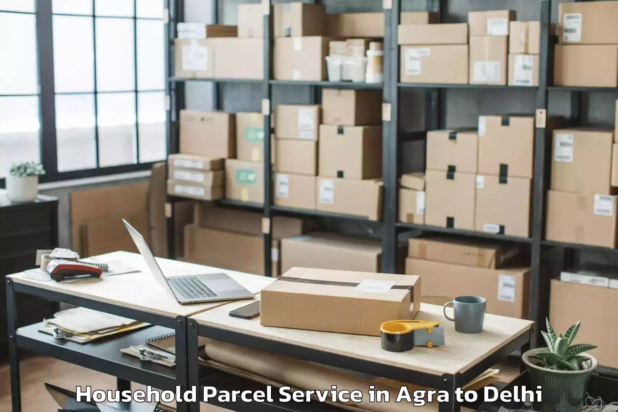 Book Your Agra to Jhilmil Household Parcel Today